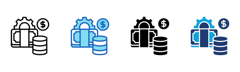 Financial Services icon Multi Style Vector Illustration