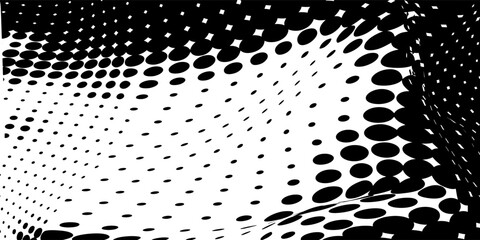 Halftone background. Grunge halftone pop art texture. White and black abstract wallpaper. Geometric retro vector modern © Holik