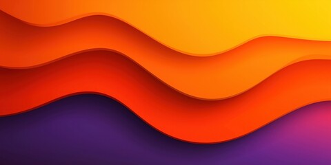 Vibrant waves of orange, red, and purple create a dynamic and modern abstract background.