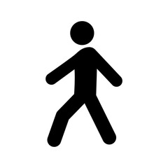 Walking man icon, pedestrian simple icon, Vector illustration design.