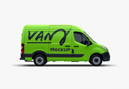 Courier Van Mockup