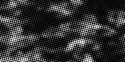 Dotted gradient halftone background. Horizontal seamless dots pattern in pop art style. Abstrac vector © Holik