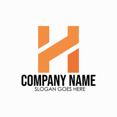 Letter H logo for sharp and modern