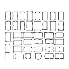 set of vector designs of various frame shapes