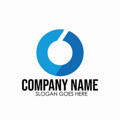 Creative O letter logo for corporate modern style