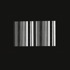 bar code on black