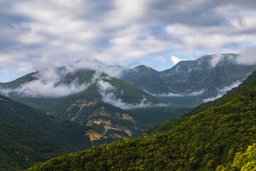mountain of the Italian Piedmont in Rora in the Pellice Valley