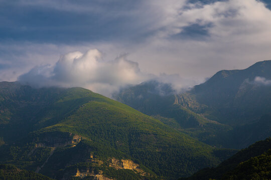 mountain of the Italian Piedmont in Rora in the Pellice Valley