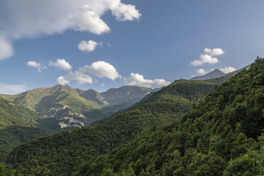 mountain of the Italian Piedmont in Rora in the Pellice Valley