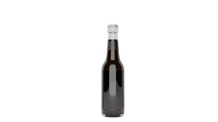 3D Render a bottle of beer with a white cap