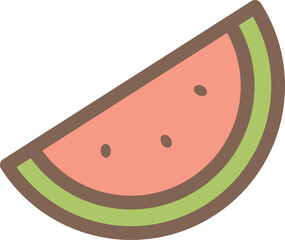 Watermelon Slice Illustration with Fresh Colors