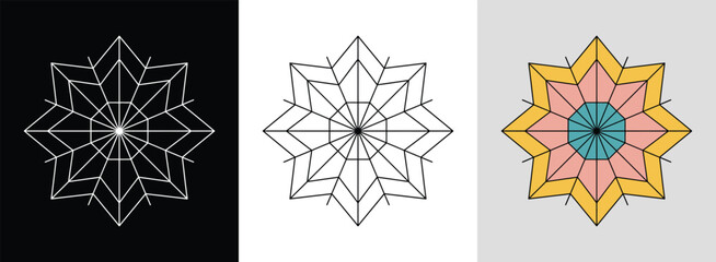 Psychedelic mandala with radial balance and candy-colored pastel hues for vibrant decor.