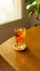 cup of tea on a table