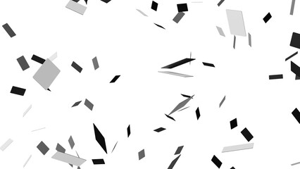 3D Render a bunch of black and white squares flying in the air © Anh