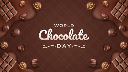 World Chocolate Day Celebration With Assorted Chocolates and a Sweet Theme