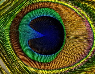 Obraz premium peacock feather close up