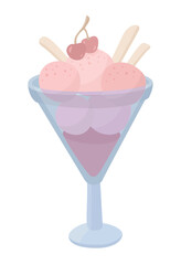 Colorful seamless pattern with ice cream