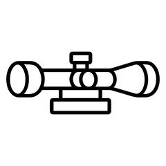 optical sight line icon vector on white background 
Vector gun icon on white background