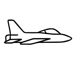 fighter line icon vector on white background 
Vector gun icon on white background