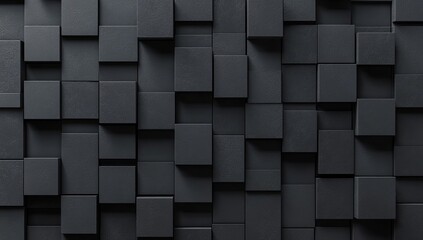 Abstract dark gray square blocks