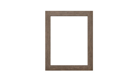 3D Render a picture frame with a white background