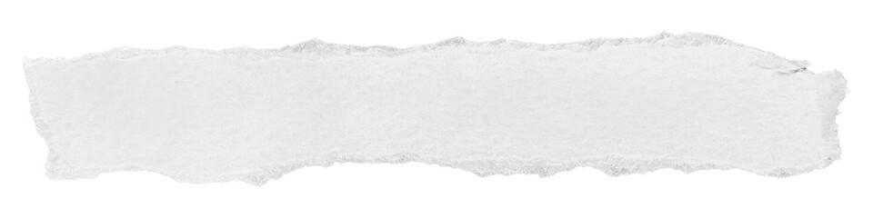 White Textured Torn Paper Strip with Transparent BackgroundWhite Textured Torn Paper Strip with...