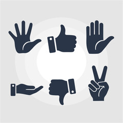 Collection of Hand Signs and Gestural Symbols