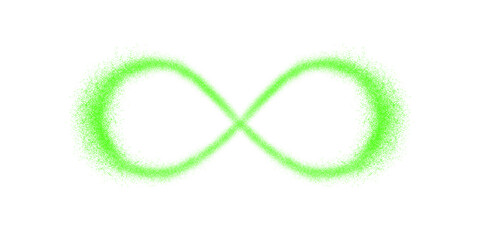 green infinity  glitter wave light effect transparent Background
