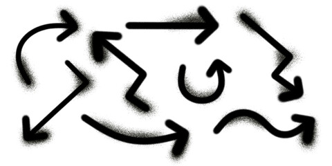 arrow spray set illustraion 