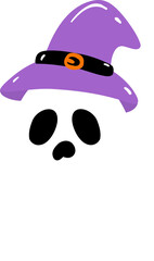 Witch Hat Ghost Cartoon Halloween Clipart