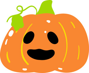Cute Halloween Pumpkin Cartoon Clipart