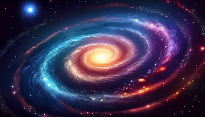 Fototapeta premium spiral galaxy in dark space