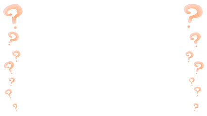 Frame illustration with question mark at both ends