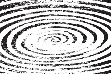 Grungy Spiral Pattern in Monochrome