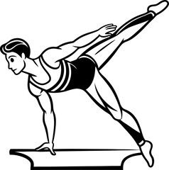 gymnast on a white background