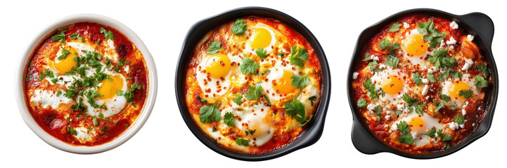 Delicious shakshuka recipe kitchen food photography bright close-up