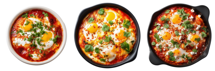 Delicious shakshuka recipe kitchen food photography bright close-up