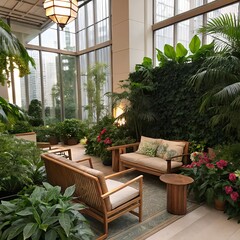 Mindful Moments Surrounded by Greenery