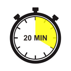 20 Minute Timer Stopwatch Illustration for Time Management