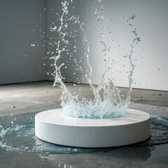 water splash on a blue background