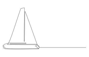Quantum Racing Boat continuous line art drawing