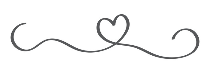 Continuous line drawing of two hearts on transparent background. Banner for valentine's day. Abstract hearts. 
