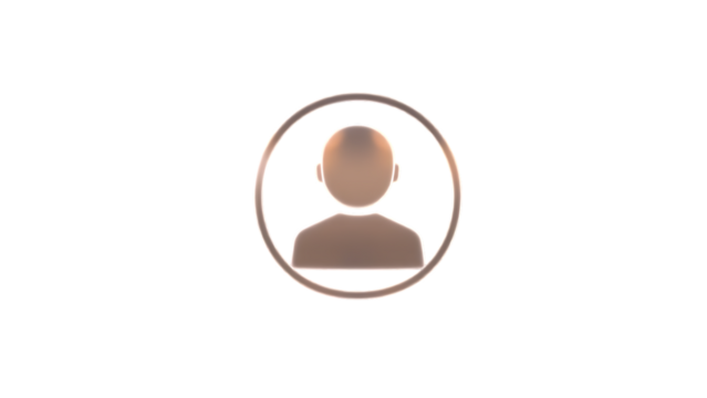 3d verified person icon isolated on transparent background