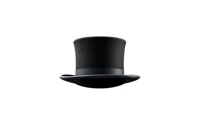 3d Magician hat icon isolated on transparent background