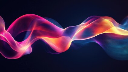 Abstract flowing, vibrant lines