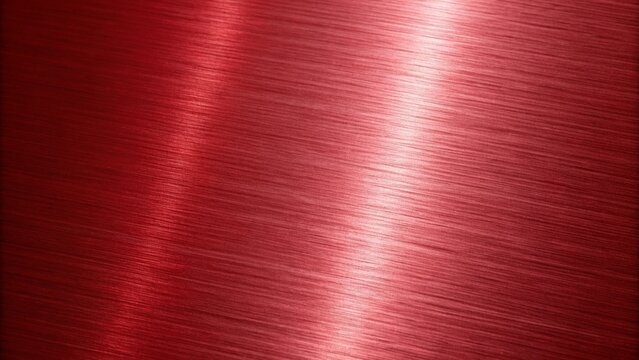 A vibrant red metallic texture shines with a bright and reflective surface pattern