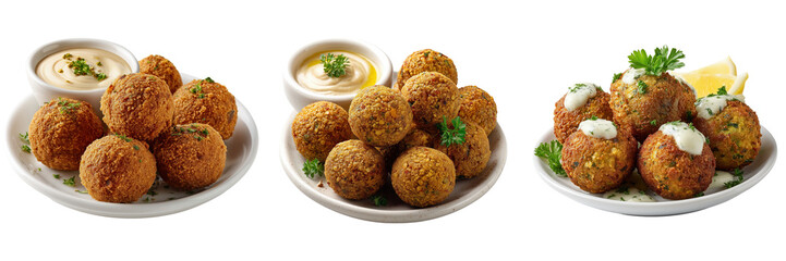 Vibrant food photography homemade falafel balls in restaurant kitchen