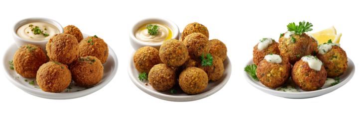 Vibrant food photography homemade falafel balls in restaurant kitchen