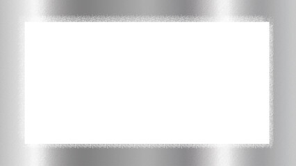 Metallic silver foil frame border isolated on transparent background vector illustration