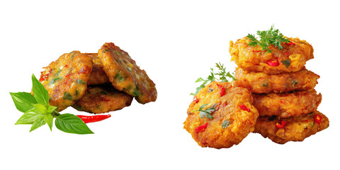 Fried vegetable patties kitchen table food photography indoor close-up